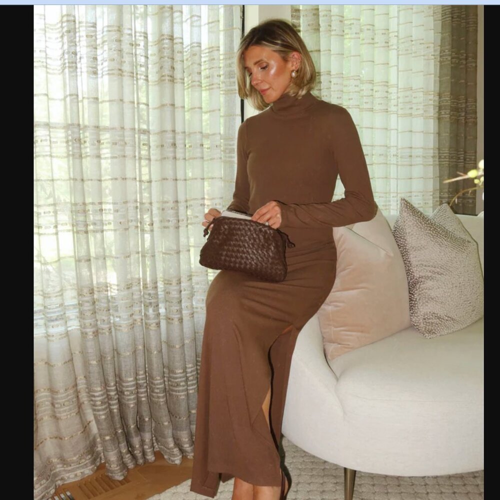 Splendid x Cella Jane Ribbed Turtleneck Dress XS  NWT